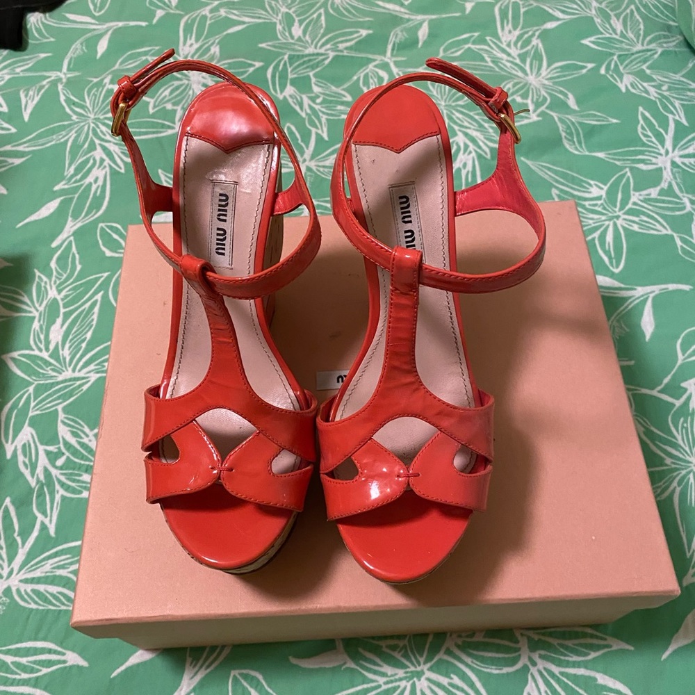 Gently Used Miu Miu Cork Heels